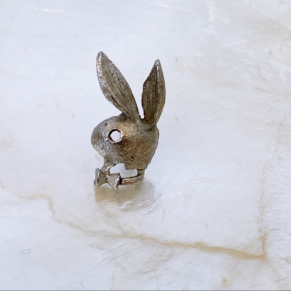 Playboy Vintage Silver Tone Tie Tack Bachelor Gift